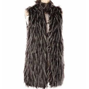 Adrianna Papell Faux Fur Sweater Vest Size Large